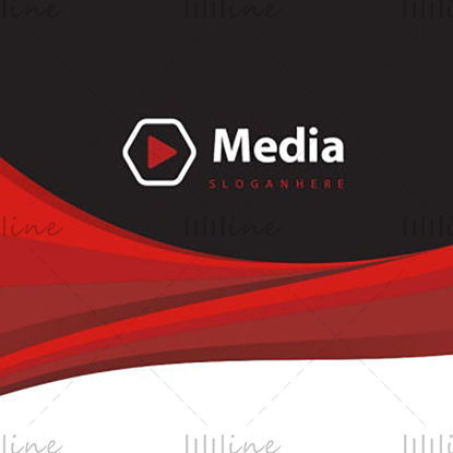 Red and black contrast business card