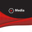 Red and black contrast business card