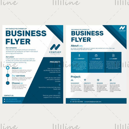 Blue modern business flyer