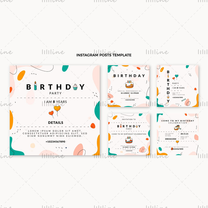 Birthday card vector
