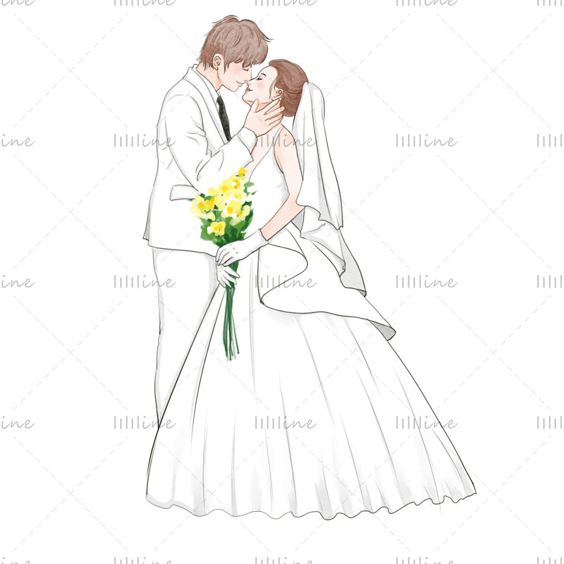 Newlyweds illustration