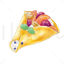 Crepes watercolor style gourmet illustration