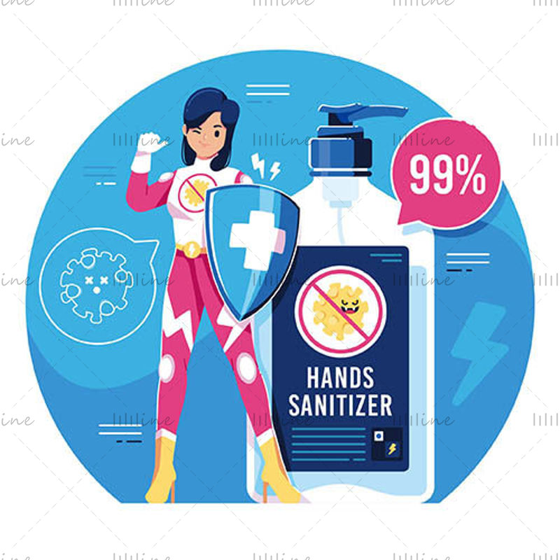Keep personal hygiene poster illustration