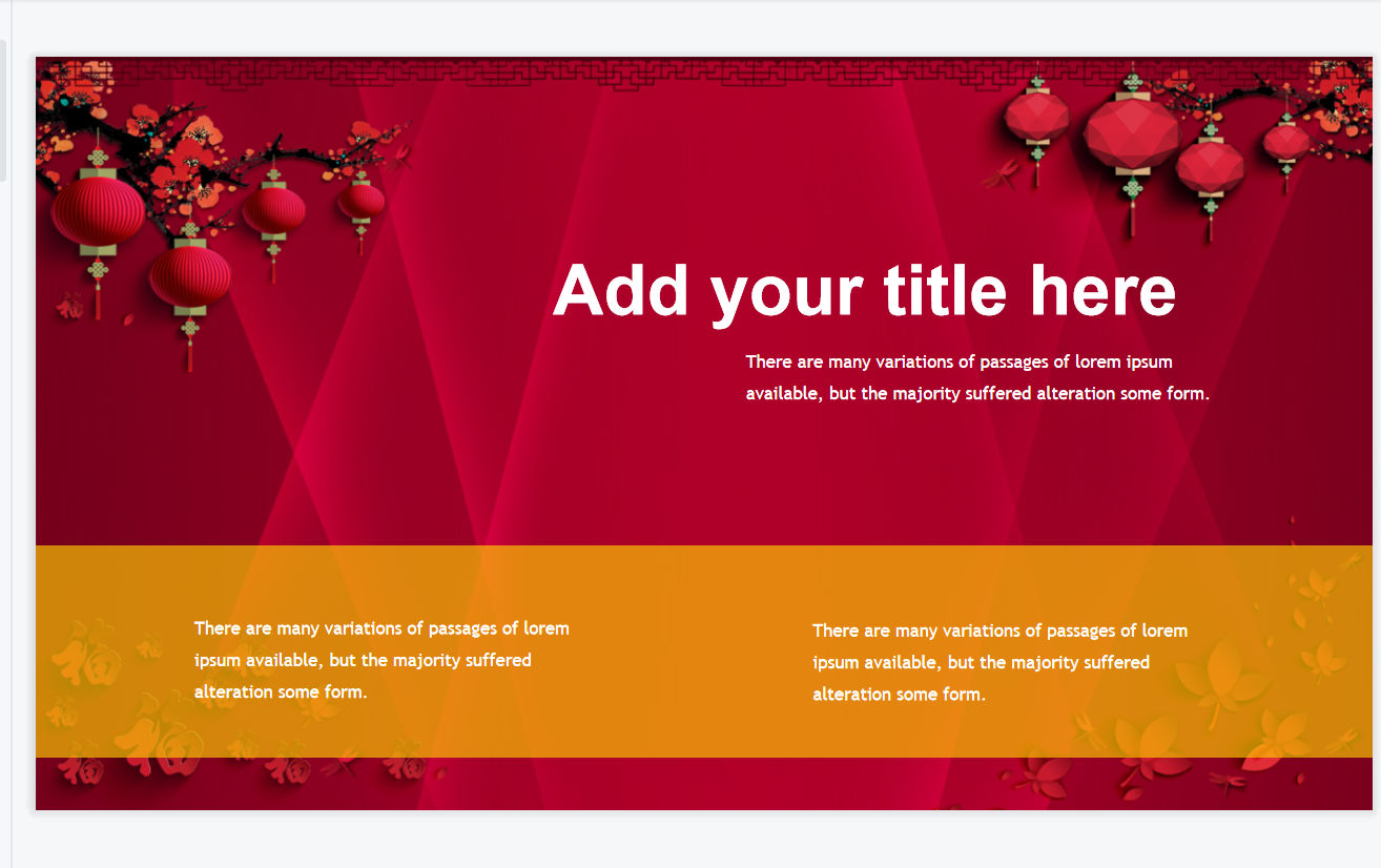 Red yellow simple ppt template