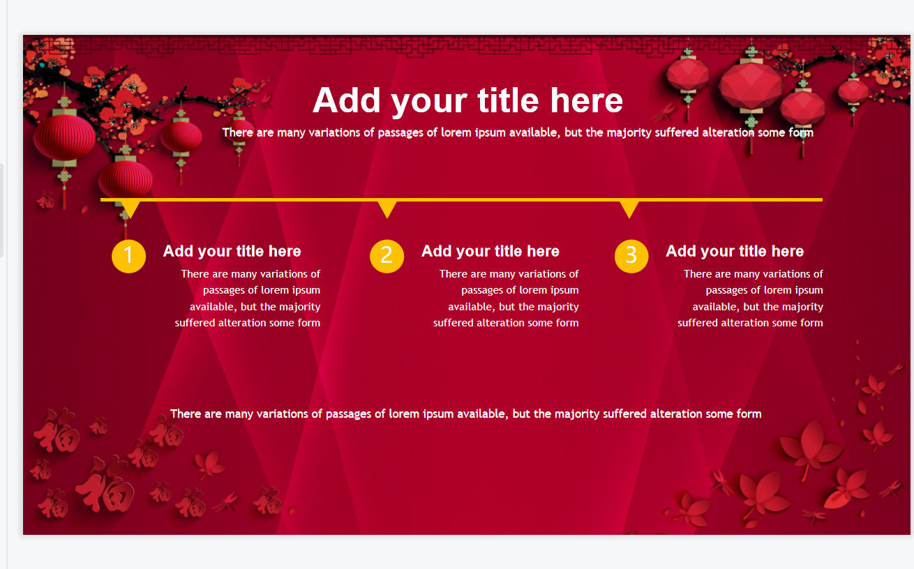 red and yellow presentation template