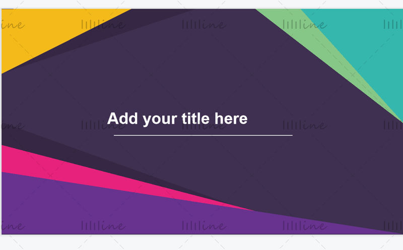 Purple blue blue yellow simple ppt template