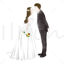 Hand painted watercolor bride and groom illustration 3