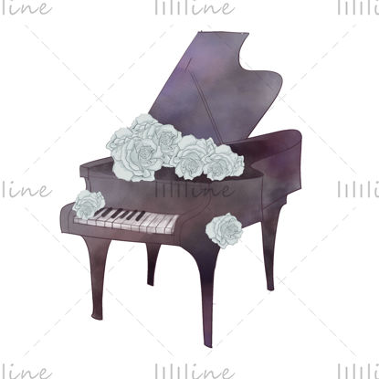 Watercolor style piano