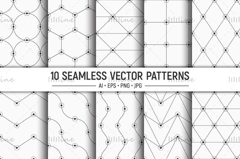 10 zökkenőmentes lineáris geometriai vektorminta