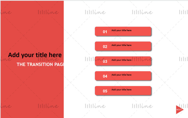 Light red minimalist theme ppt template