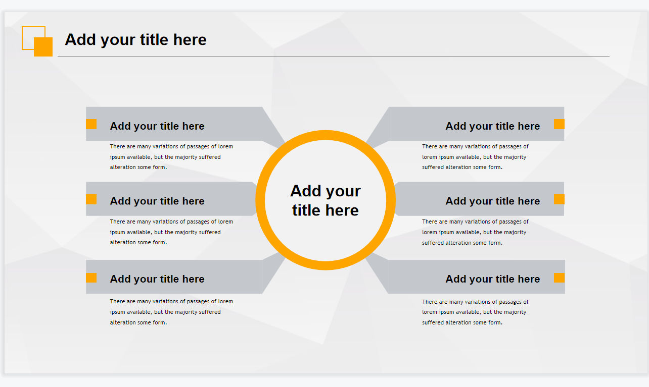 Simple ppt template combining yellow and white