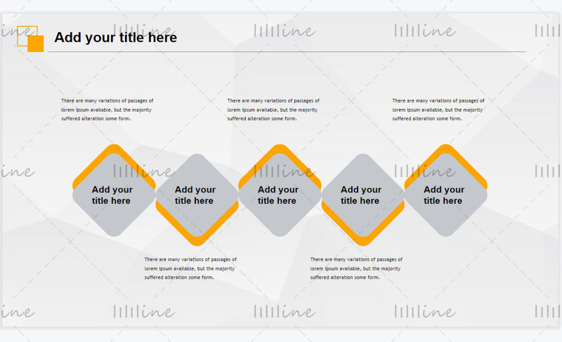 Simple ppt template combining yellow and white