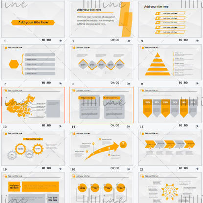 Simple ppt template combining yellow and white