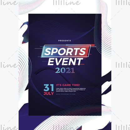 SPORTS EVENT POSTER VECTOR