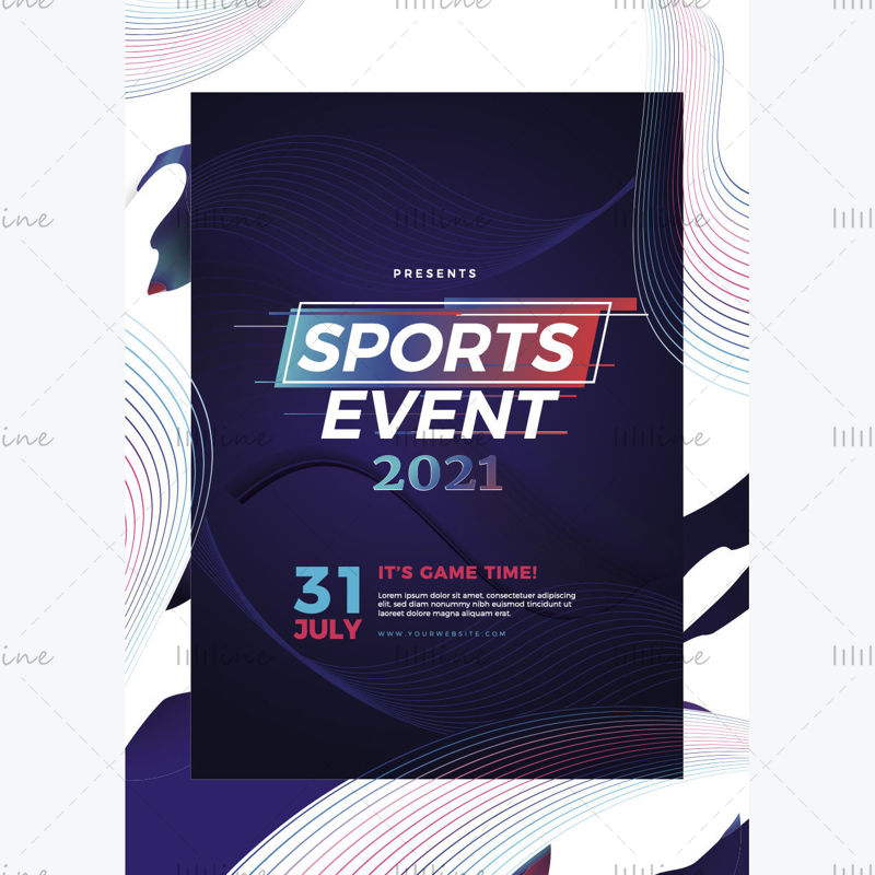 SPORTS EVENT POSTER VECTOR