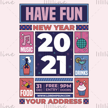 Have fun new year poster