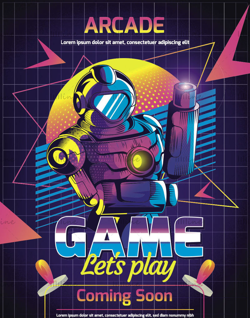 Game poster vector