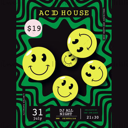Acid house party poster