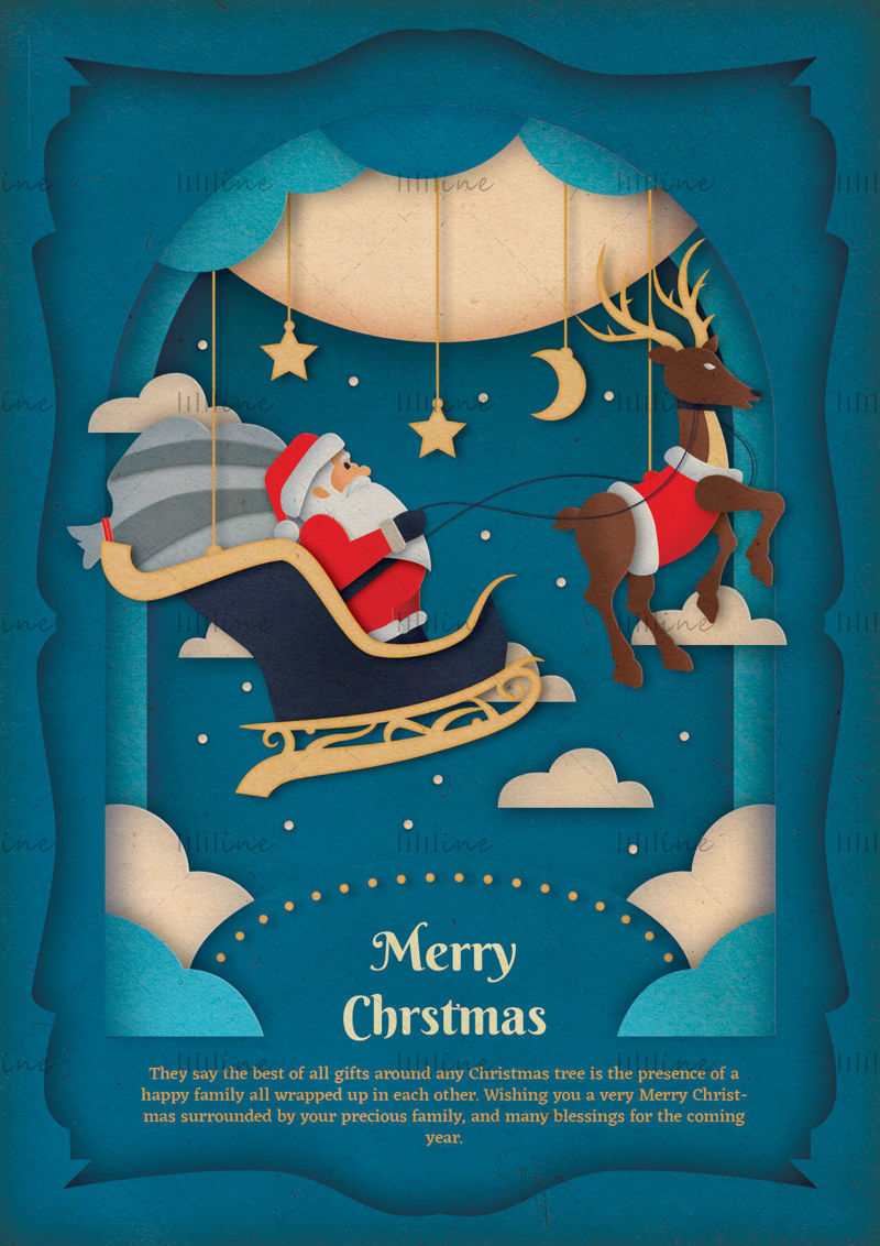 Christmas advertising source file poster