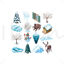 Vector de paisaje de invierno