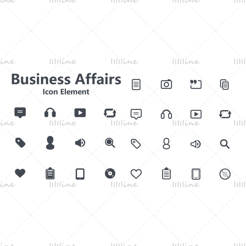 Business element vector icon ppt format combination