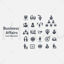 Business black and white style character element vector icons in PowerPoint format