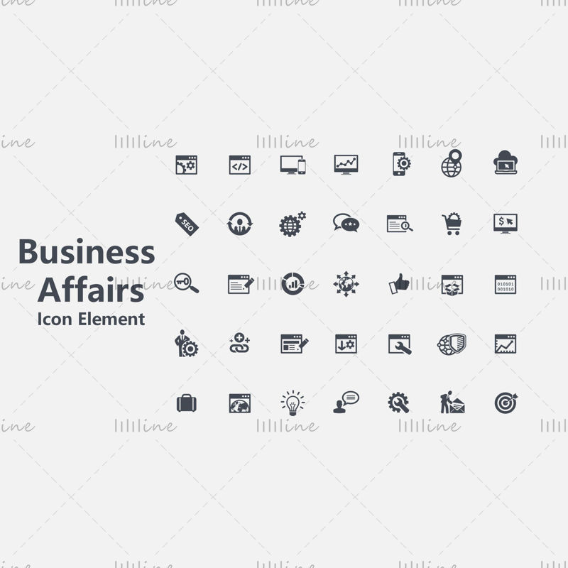 Business element vector icon ppt format combination network icon