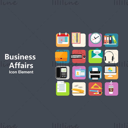 Business element vector icon ppt format combination color icon combination