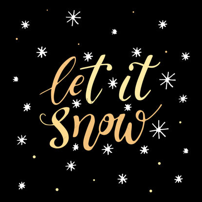 Let it snow, vector hand lettering