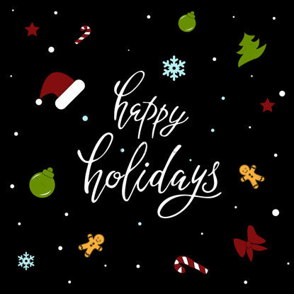 Happy Holidays vector hand lettering