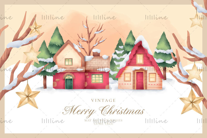 Christmas vector material