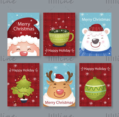 Christmas poster vector elements
