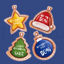 Kerst sticker vector materiaal