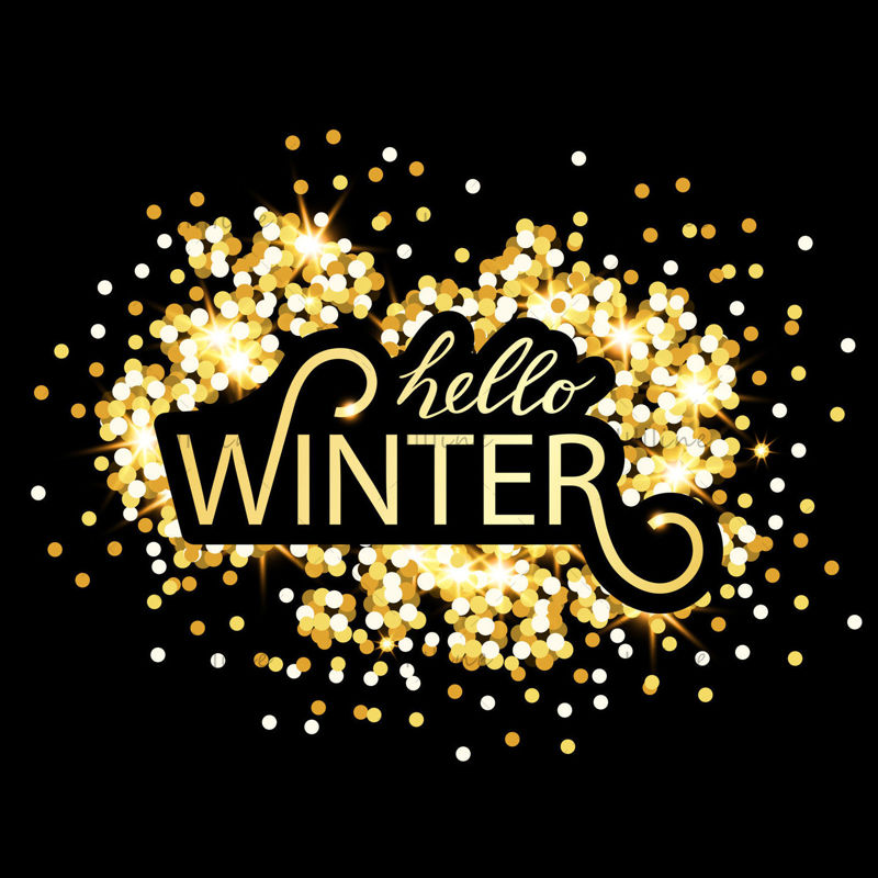 Hello winter, vector hand lettering