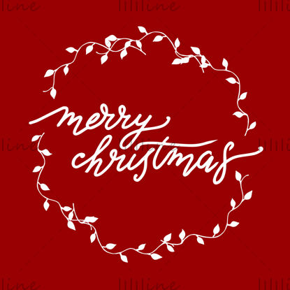 Feliz Navidad, vector hand lettering