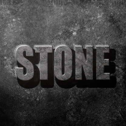 Stone Effect Text PS Style Mockup