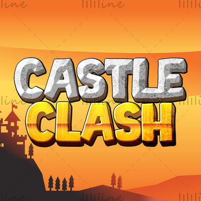 Castle Clash Text Effect Template