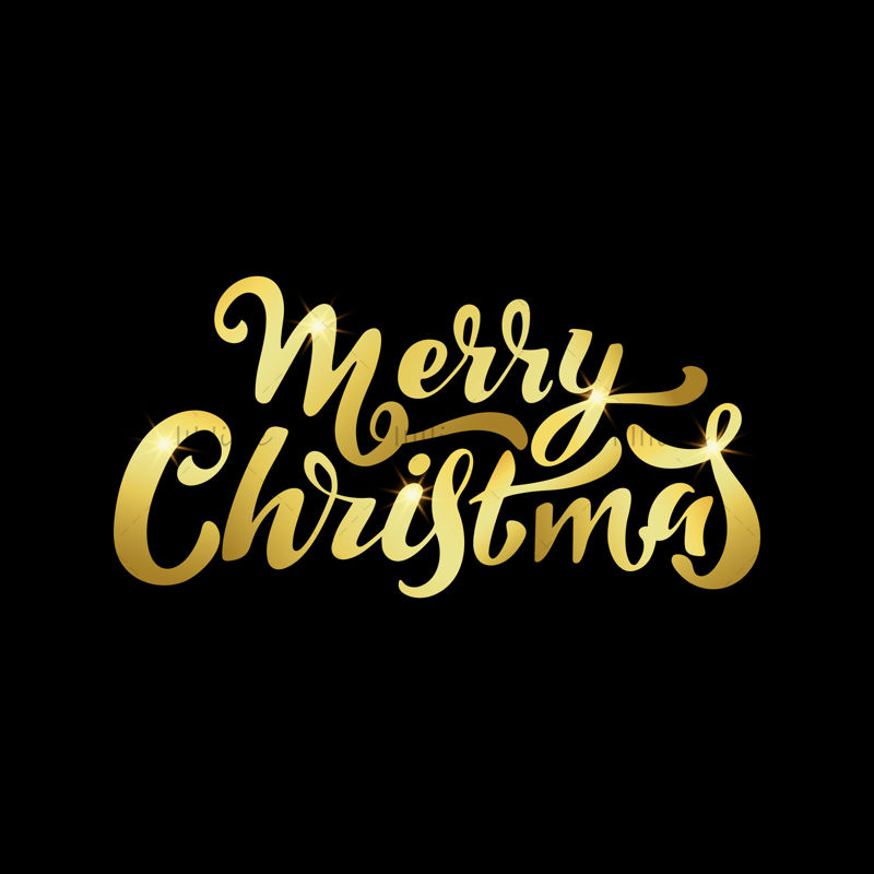 Feliz Navidad, vector hand lettering