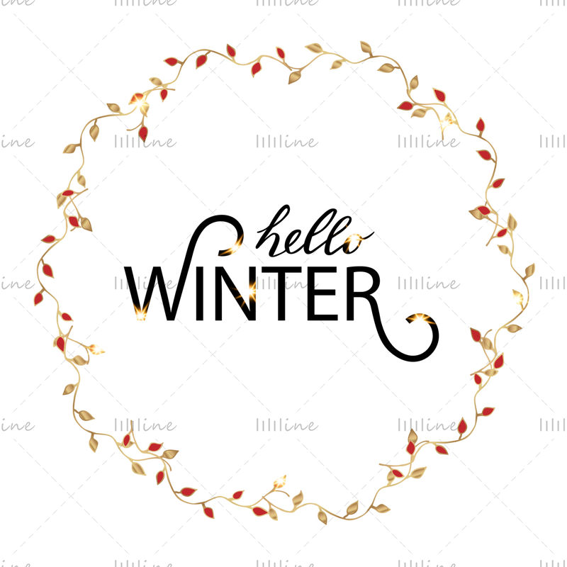 سلام، زمستان، وکتور حروف دستی