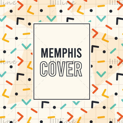 Colorful memphis style vector