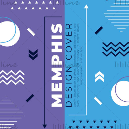 Memphis style vector creative poster cover design