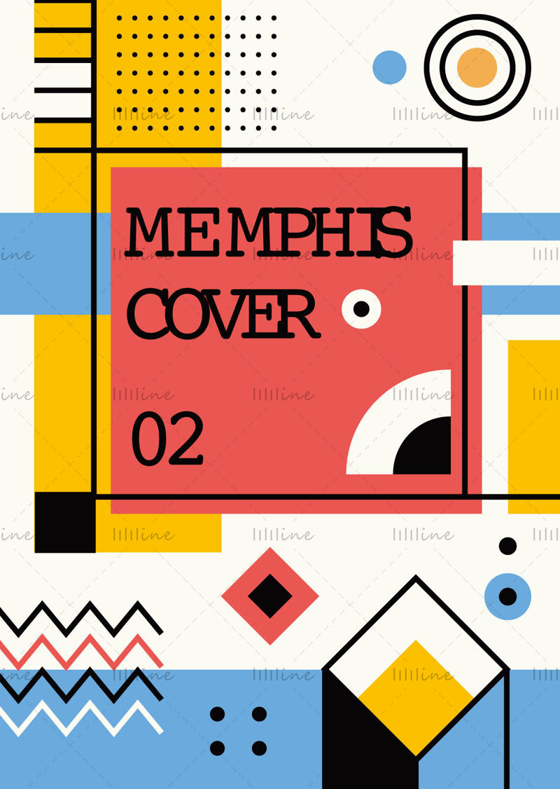 Memphis style vector background