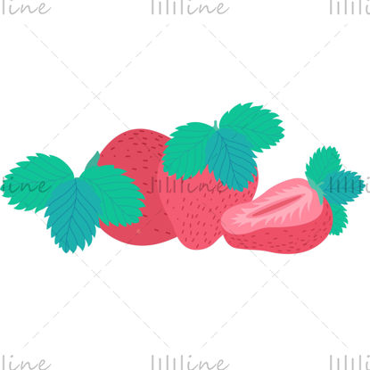 Cartoon strawberry vector