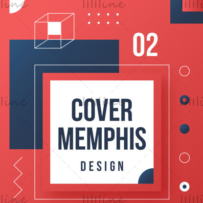Memphis style vector cover