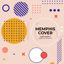 Orange yellow memphis style vector cover poster