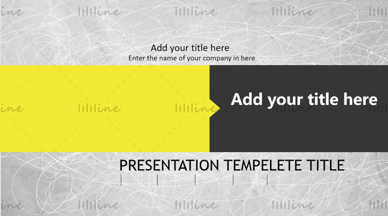 Black and yellow theme ppt simple template