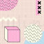 Creative Memphis style vector pattern