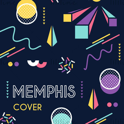 Memphis trendy vector achtergrond