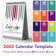 2022 Colorful Desk Calendar Banner Template