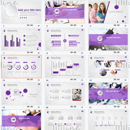 Purple theme simple ppt template